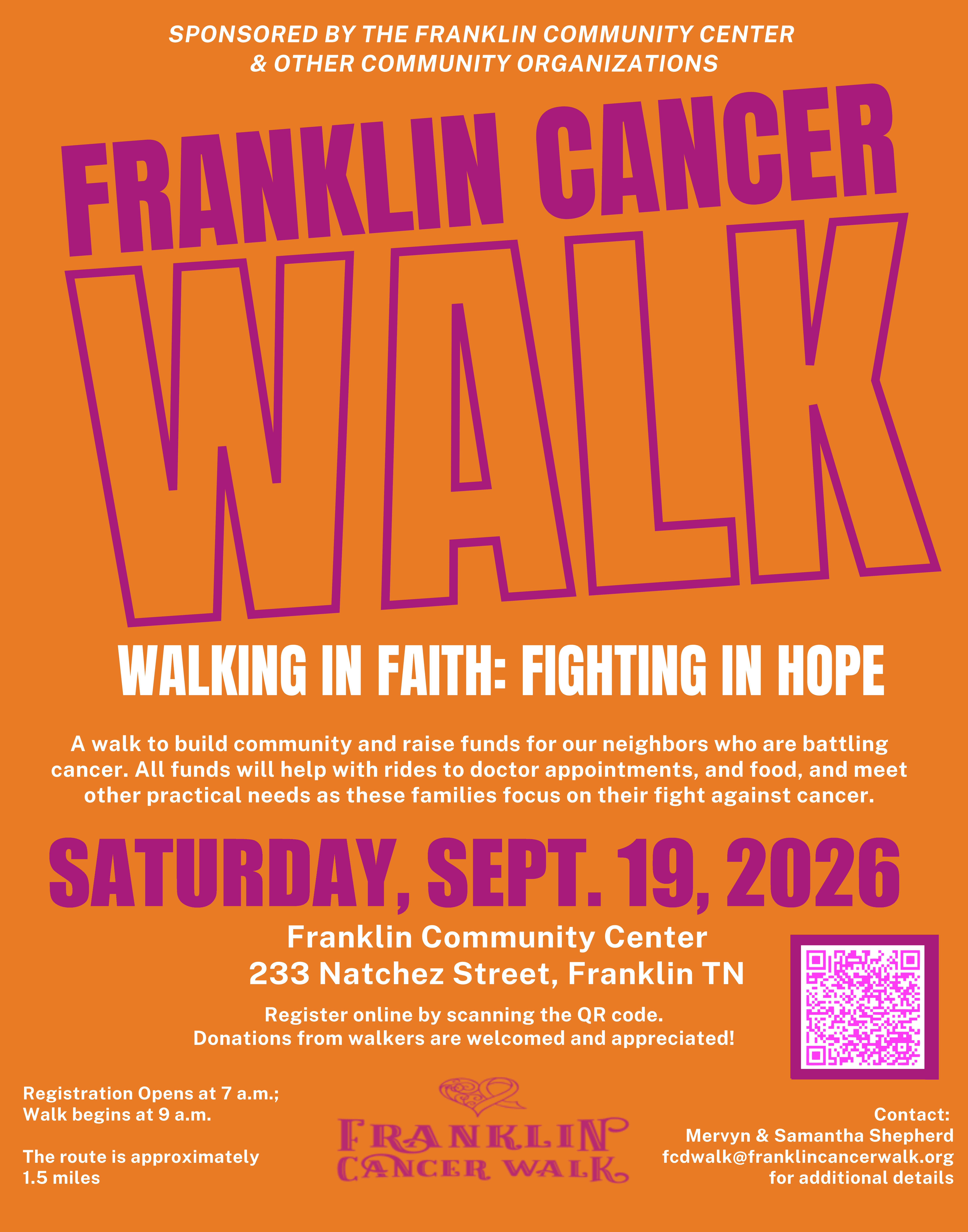 Franklin Cancer Walk 2026 Event Revised New