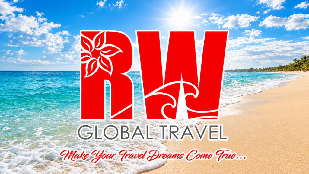 rw global travel tropical beach banner